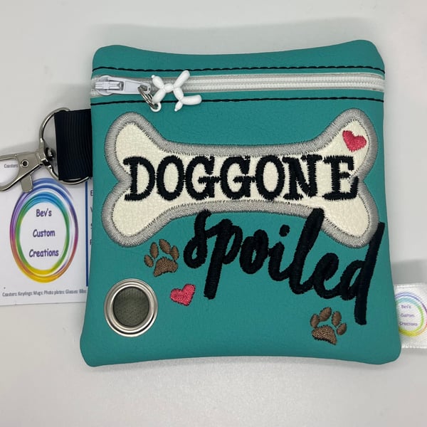 Dog gone, Embroidered Poo bag dispenser.