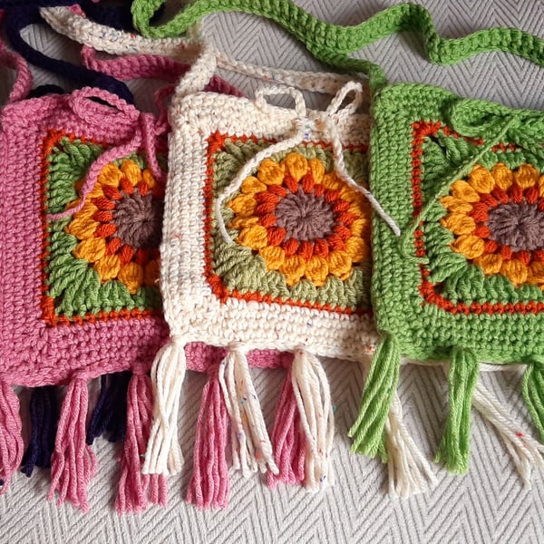 Crochet Sunflower Festival Bag