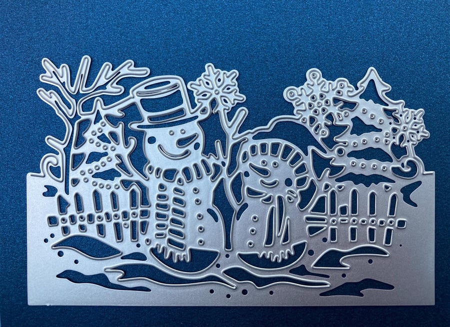 Large Snowmen Scene Christmas Craft Cutting Die