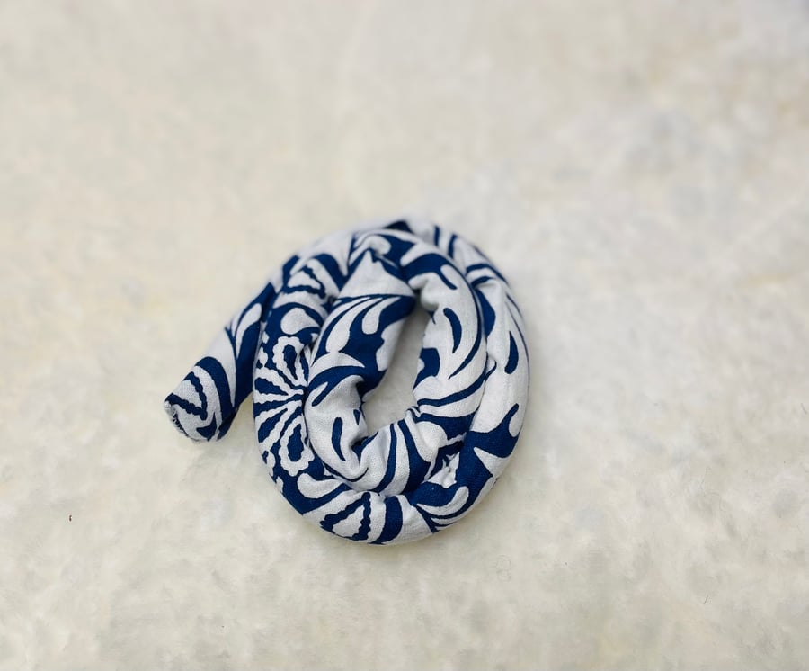 Blue Spiral Locks Bandana Bendable hair accessories for dreadlocks, 50 cm long