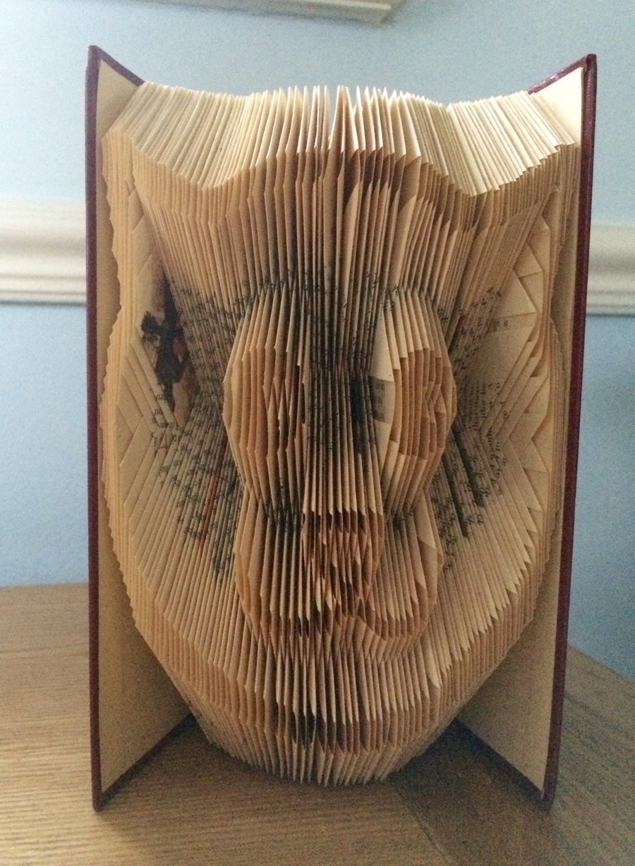 Cartoon Cat Face MMF Book Folding Pattern - EMAILED PDF PATTERN