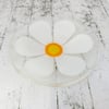 Fused Glass Retro White Flower Dish - Handmade Fused Glass Dish