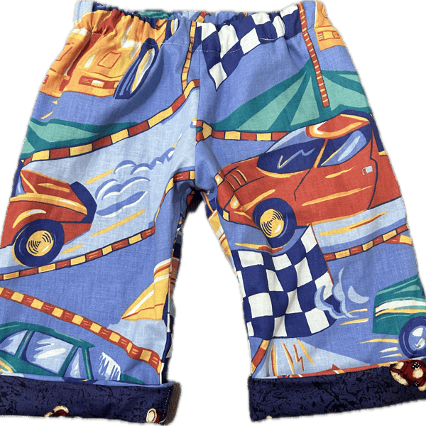 Reversible barrel leg pants 