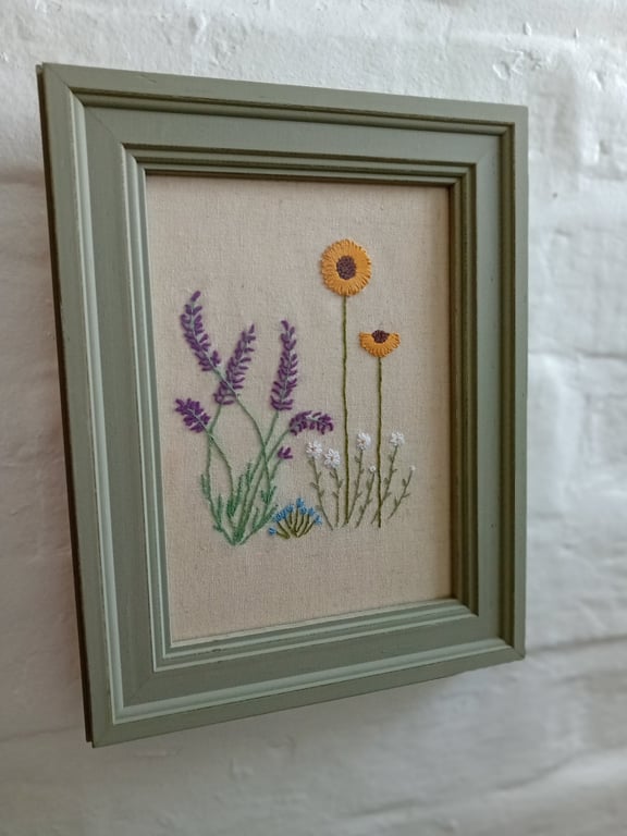 Hand Embroidered Framed Picture