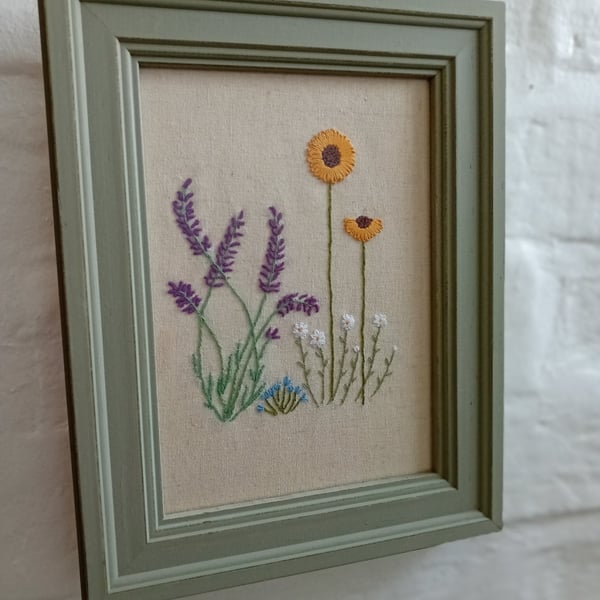 Hand Embroidered Framed Picture