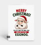 Funny Christmas Card For Him Or Her - Eggnog Sheep