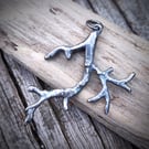 Twiggy branch silver pendant