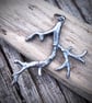 Naturalistic twiggy branch sterling silver pendant - Image 3