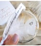 Baby Memorial Round Feather Bauble, Baby Feet Round Glass Christmas Ornament, Re - Image 2