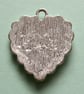  Destash:HEARTS: Small Scalloped Heart, Silver Metal with Raised Acrylic Centre - Image 2