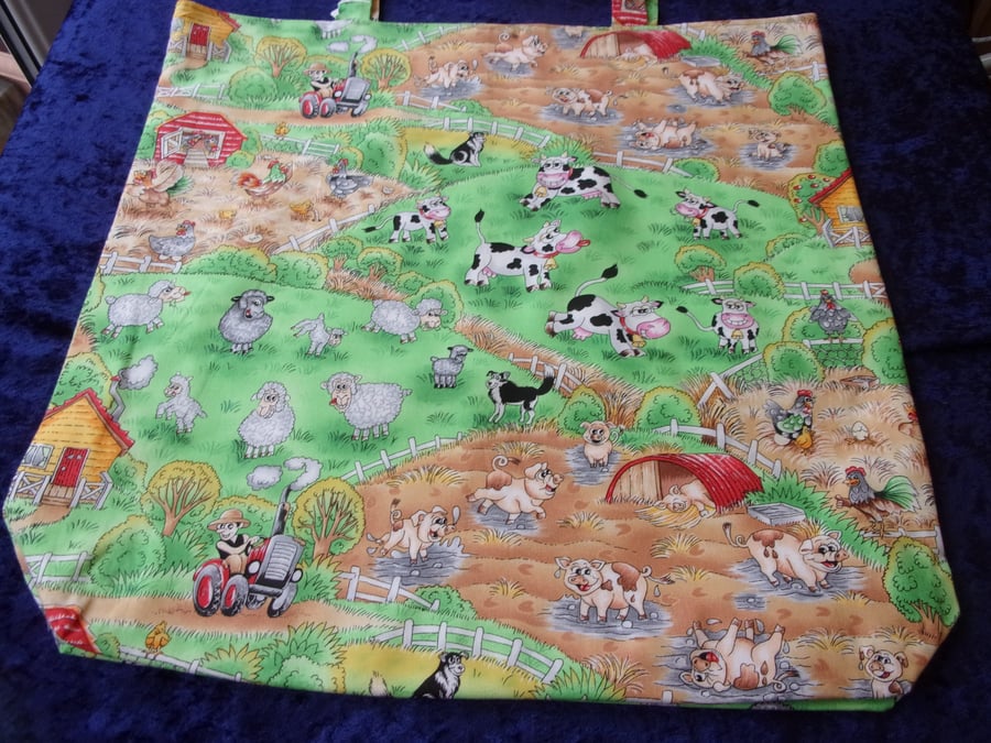Comical Farm Fabric Bag
