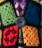 Multicoloured Long crocheted granny square cardigan - Image 2
