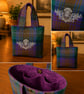 Isle of Skye tartan handbag with thistle 