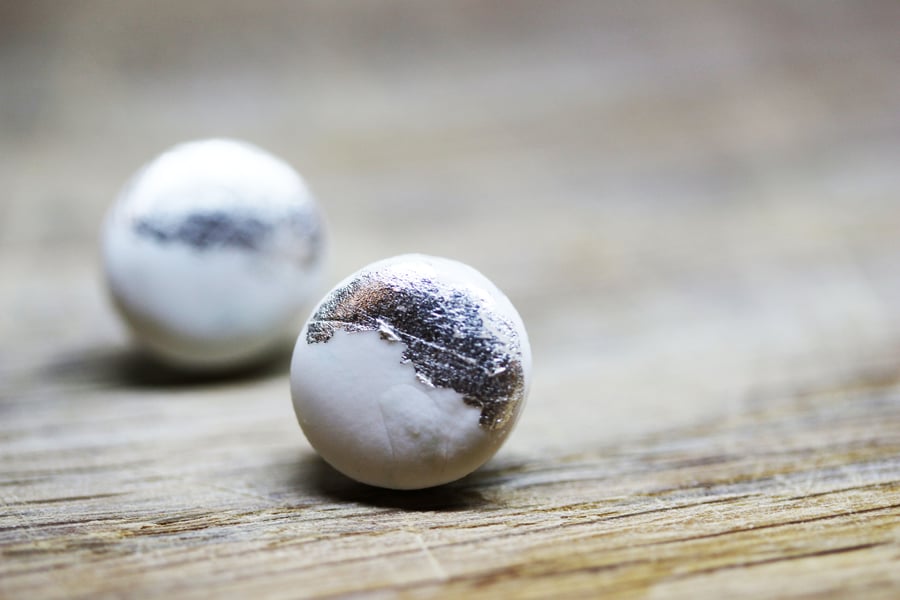 Mermaids treasure- silver and white earrings