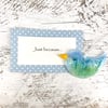 Just because... Meadow Glass Bird with personal message 