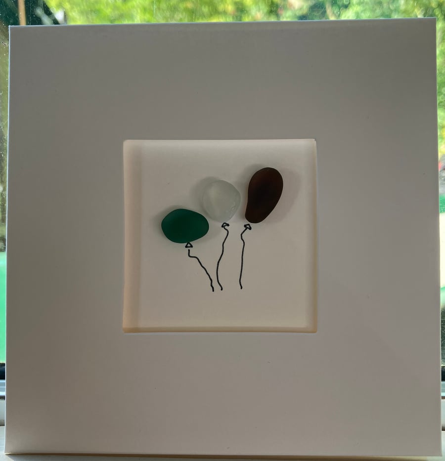 Sea Glass Occasion Cards - Balloon & Lighthouse Collection