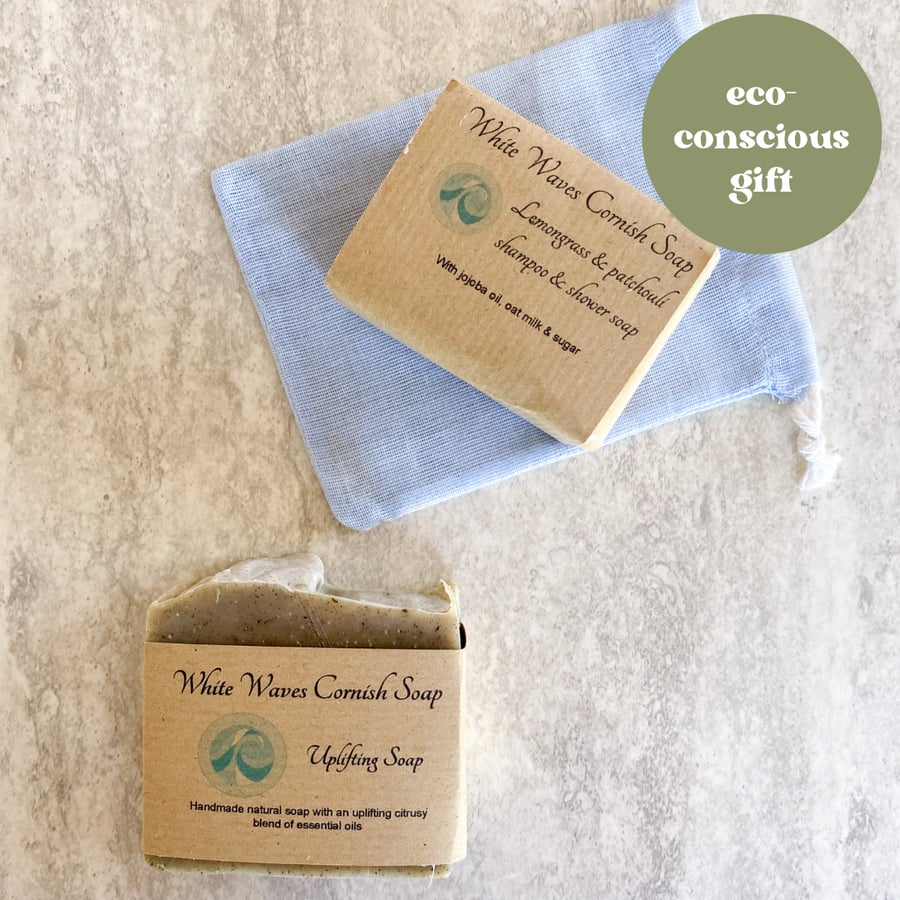 Shampoo, soap & soap bag gift - postage included