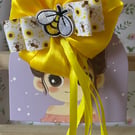 Back to School Hair Bow – Cute & Fun Hair Clip  Bee themed 