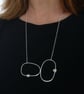 Sterling Silver Shaped Wire And Silver Rock Necklace  - Image 8