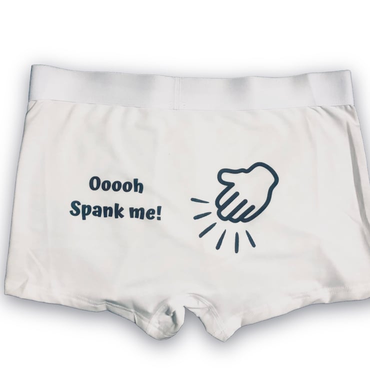 Mens Boxer Shorts Ooooh Spank Me Funny Birth Folksy