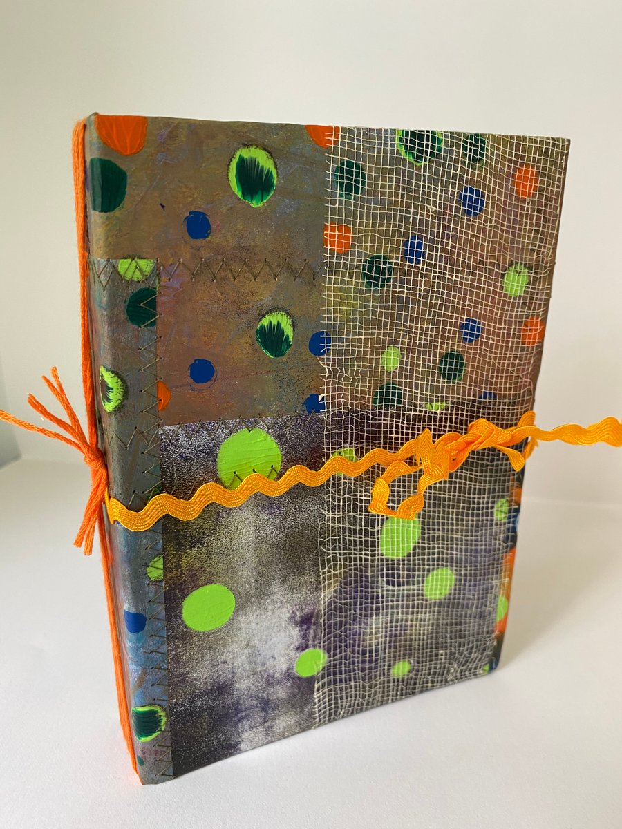 Handmade junk journal recycled paper, sketchbook, art journal notebook scrapbook