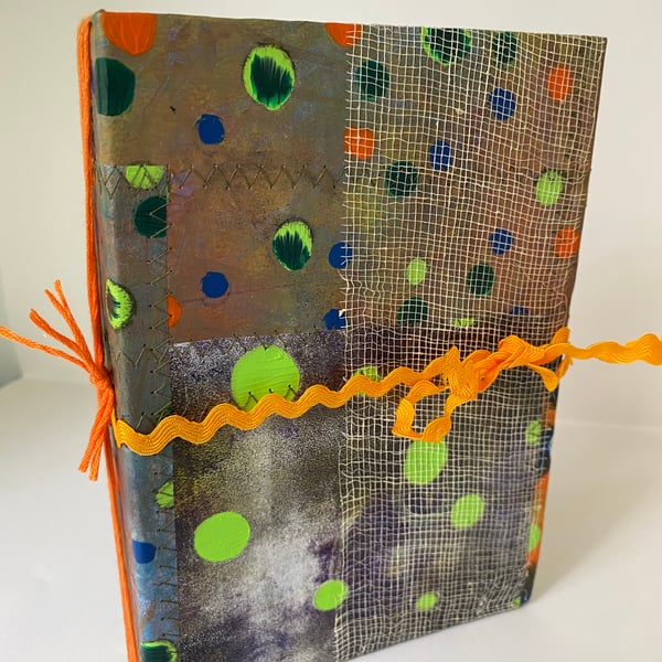 Handmade junk journal recycled paper, sketchbook, art journal notebook scrapbook