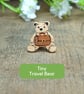 Canadian Flag Pin, Handmade Tiny Canada Teddy Bear Badge, Travel Gift - Image 9
