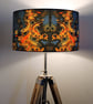 Koi on Cobalt Drum Lampshade by Lily Greenwood - Large - 45cm