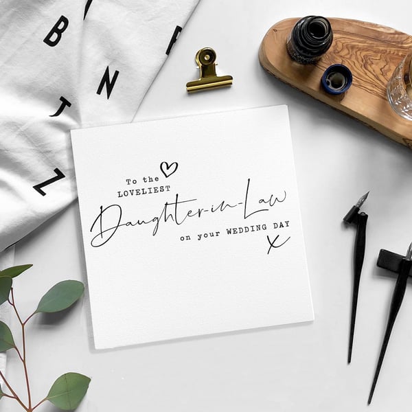 DAUGHTER-IN-LAW Wedding card