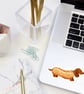 Sausage Dog Glossy Vinyl Sticker - Image 2