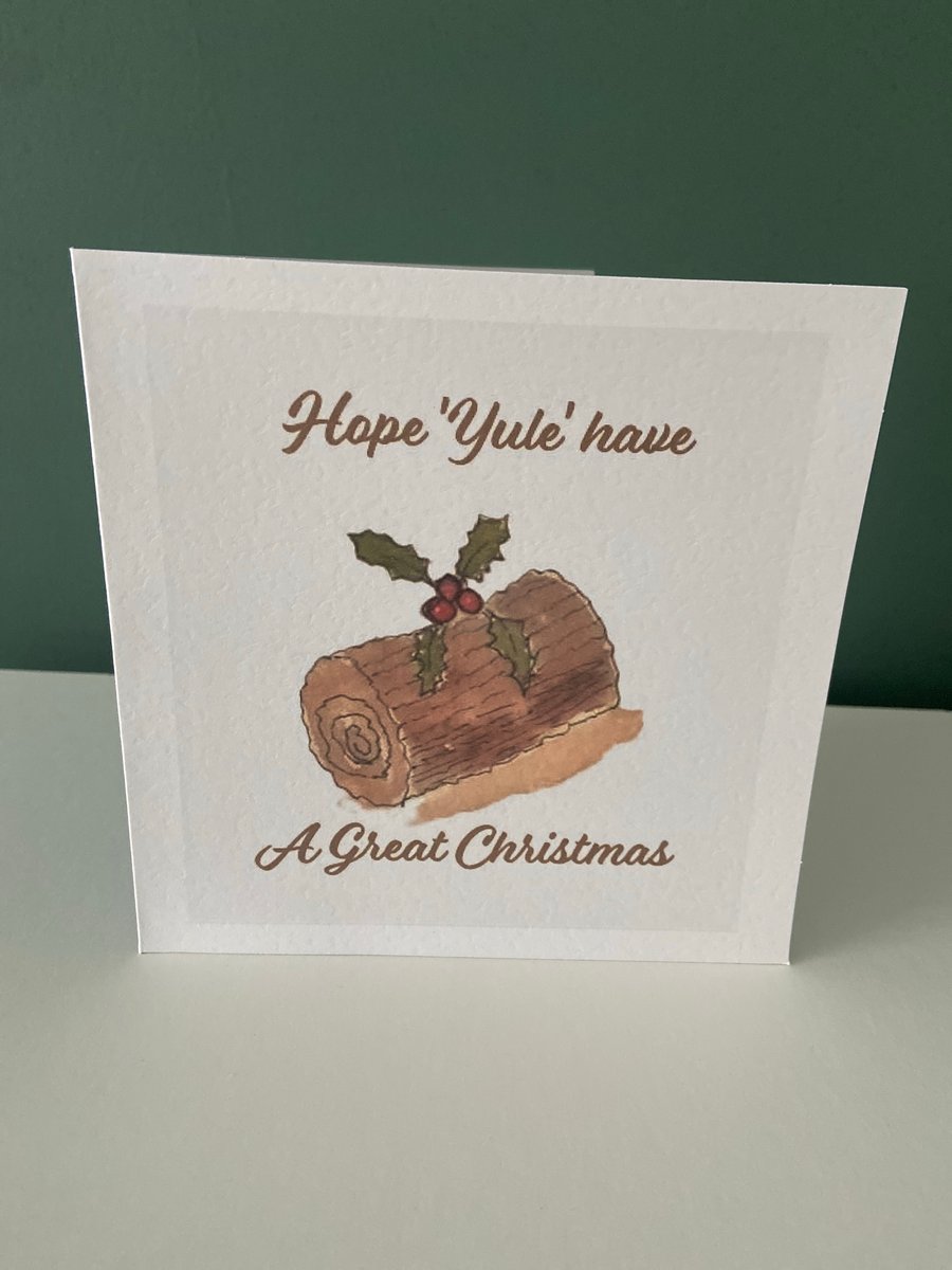 Christmas Card Yule Log