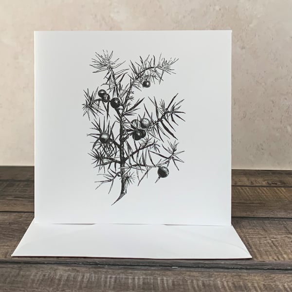 Handmade Card -  Flower Black & White No 3