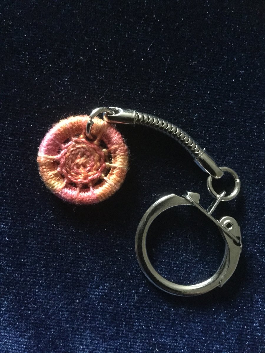 Dorset Button Key Ring, Tropical, K10
