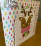A handmade festive Reindeer Christmas card - Image 3