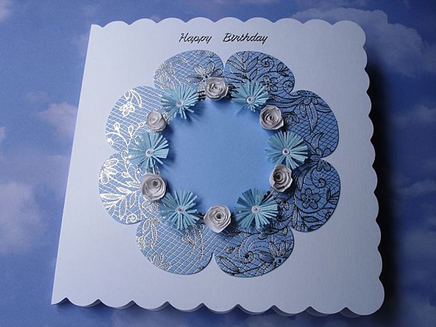 Quilled birthday card - ANY age