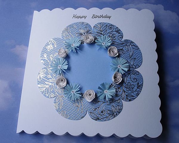Quilled birthday card - ANY age