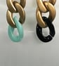ACRYLIC CHAIN EARRINGS chunky resin link chain  - Image 3