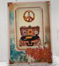 Greeting Card - Autumnal Hippy Greeting Card (Turntable)  by Carolee Crafts -C11