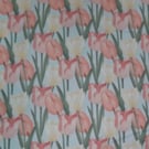 100% Quilting Cotton Fabric, Pastel Tulip Design.  Sold By The Metre 
