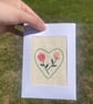 Embroidered Card with Heart and flowers - Image 2