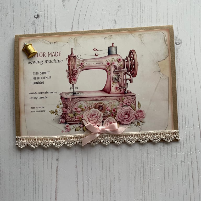Sewing - Greeting Cards, Vintage Sewing Florals by Carolee Crafts  PB12 - 0027
