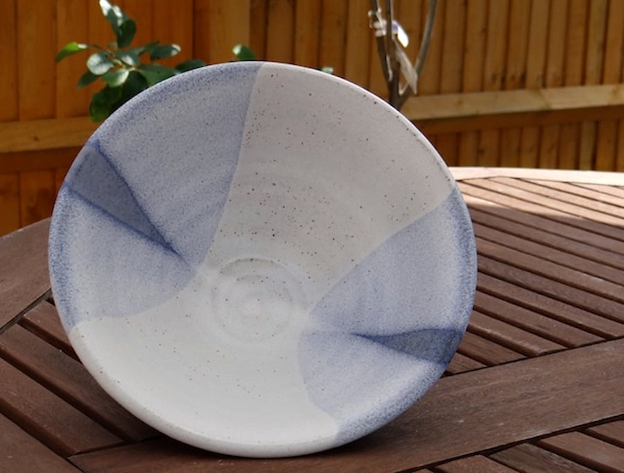 Rustic Ceramic Bowl for Salads, Fruit or Display - Handmade Stoneware Pottery