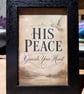 Bible Verse Frame - His peace