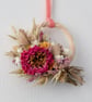Mini pink dahlia dried flower gift wreath - Image 3