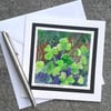 Shamrock. Blank Card. Notelet. Handpainted Card For St Patrick's Day.