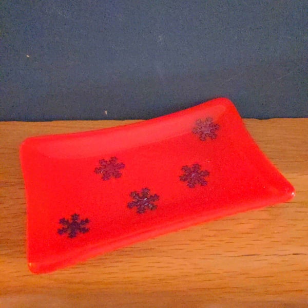 Fused Glass Trinket Dish 12cm Choice of colours