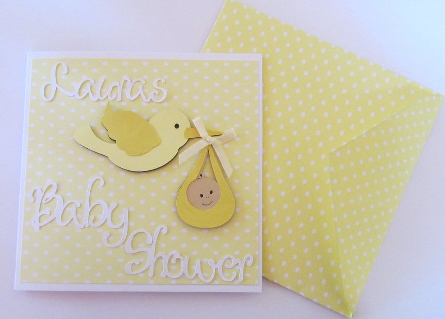 Personalised Baby Shower card 