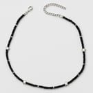 Black Starbrust necklace - minimalist necklace - gift for him and her