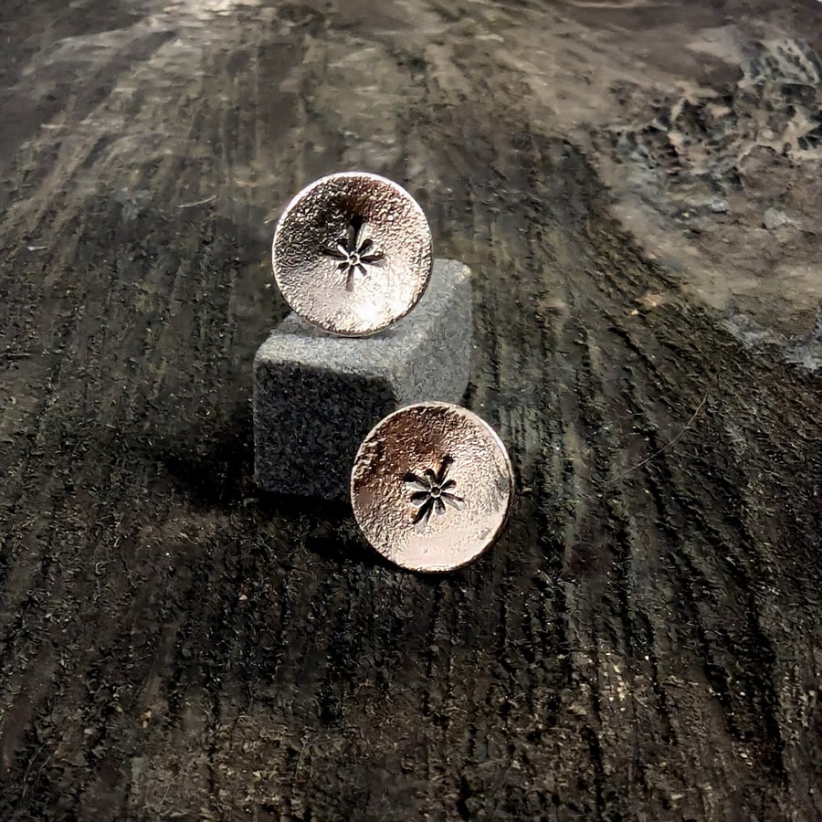 Sterling Silver North Star stud earrings