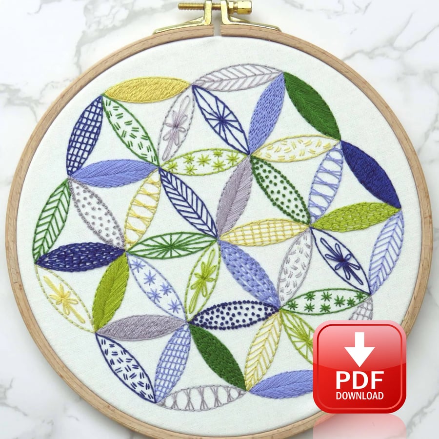 Starflower Embroidery Sampler PDF Pattern